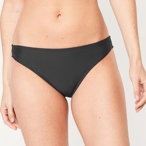 Old Navy mid rise bikini swim black bottoms Large NWT